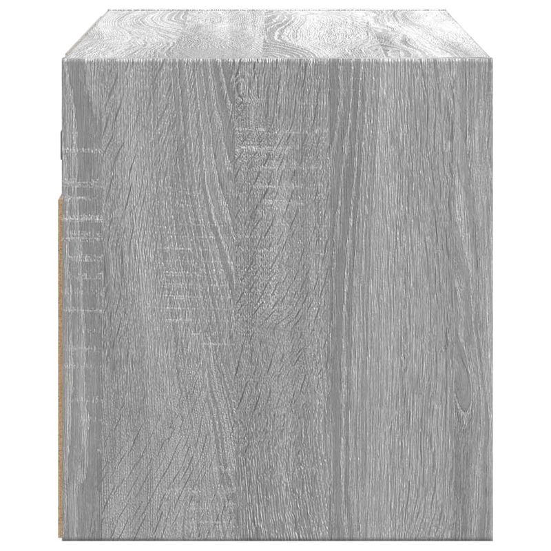 Casa si Gradina - Mobilier - Comode si corpuri - Comode - Dulap TV de perete cu lumini LED, gri sonoma, 100x31x35 cm - Infinity.ro