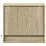 Casa si Gradina - Mobilier - Comode si corpuri - Noptiere - Noptiere montate pe perete cu lumini LED, 2 buc., stejar sonoma - Infinity.ro