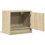 Casa si Gradina - Mobilier - Comode si corpuri - Noptiere - Noptiere montate pe perete cu lumini LED, 2 buc., stejar sonoma - Infinity.ro