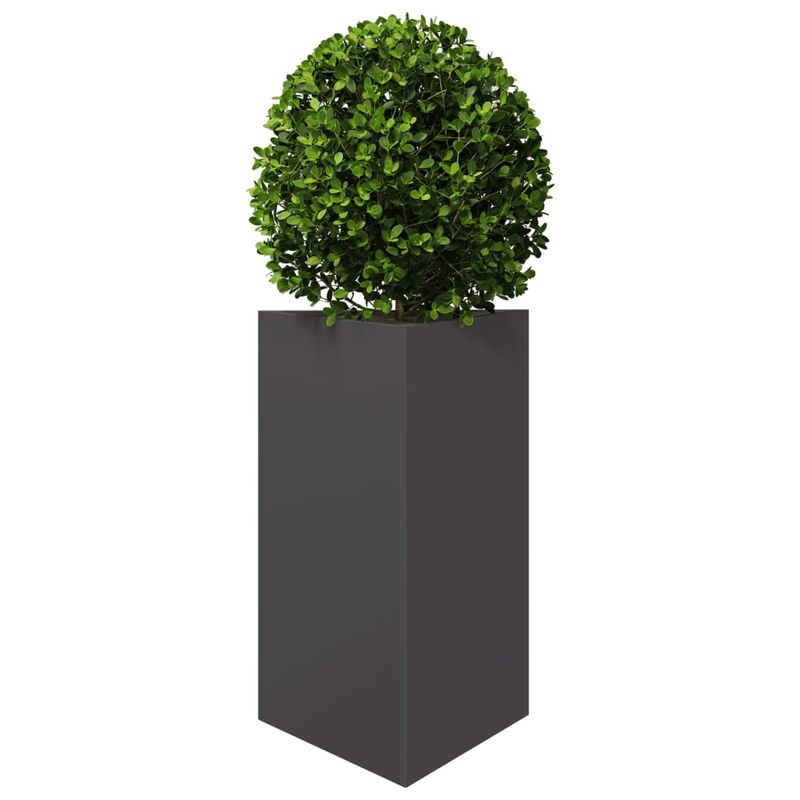 Casa si Gradina - Gradinarit si plante - Plante si ghivece - Ghivece si suporturi - Jardiniera de gradina negru, 50x43x75 cm, otel, triunghiulara - Infinity.ro