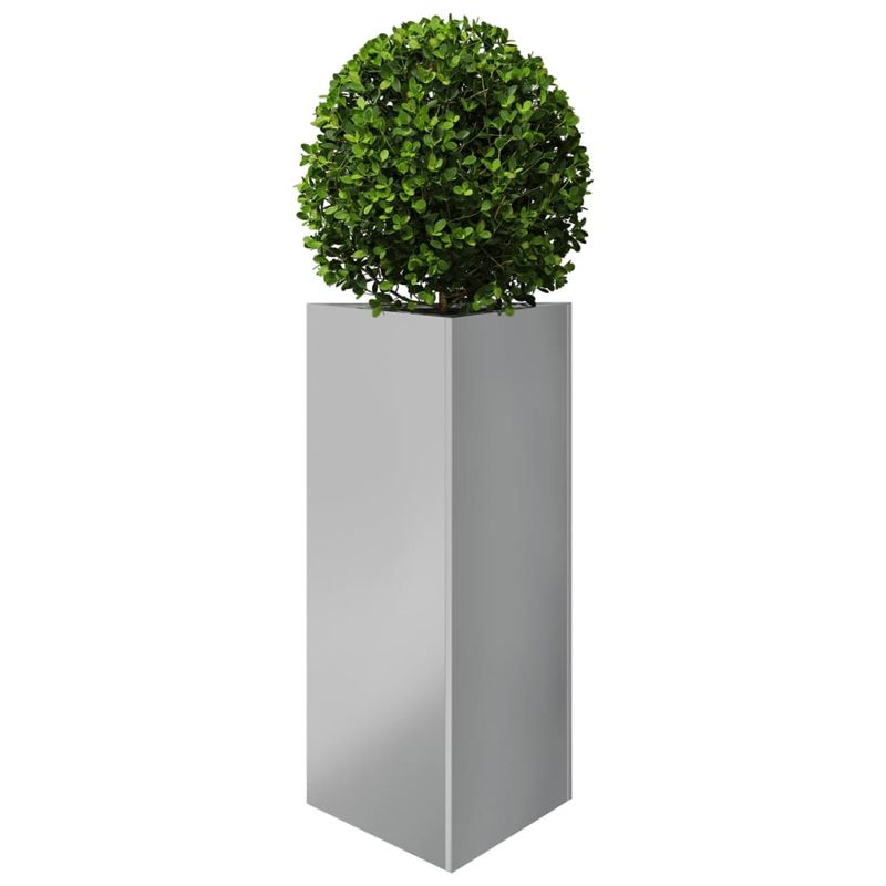 Casa si Gradina - Gradinarit si plante - Plante si ghivece - Ghivece si suporturi - Jardiniera de gradina, 40x34,5x70 cm, otel inoxidabil, triunghi, oțel galvanizat/gri, mărime 40x40x75 cm - Infinity.ro