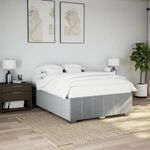 Casa si Gradina - Mobilier - Paturi si accesorii - Paturi - Cadru de pat fara saltea, gri deschis, 160x200 cm, textil - Infinity.ro