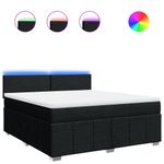 Casa si Gradina - Mobilier - Paturi si accesorii - Paturi - Pat box spring cu saltea, negru, 180x200 cm, catifea - Infinity.ro