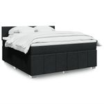 Casa si Gradina - Mobilier - Paturi si accesorii - Paturi - Pat box spring cu saltea, negru, 180x200 cm, catifea - Infinity.ro
