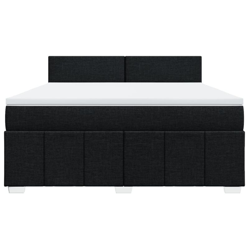 Casa si Gradina - Mobilier - Paturi si accesorii - Paturi - Pat box spring cu saltea, negru, 180x200 cm, catifea - Infinity.ro
