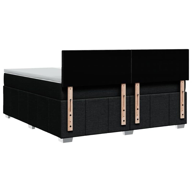 Casa si Gradina - Mobilier - Paturi si accesorii - Paturi - Pat box spring cu saltea, negru, 180x200 cm, catifea - Infinity.ro