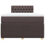 Casa si Gradina - Mobilier - Paturi si accesorii - Paturi - Pat box spring cu saltea, maro inchis, 120x200 cm, textil - Infinity.ro