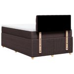 Casa si Gradina - Mobilier - Paturi si accesorii - Paturi - Pat box spring cu saltea, maro inchis, 120x200 cm, textil - Infinity.ro