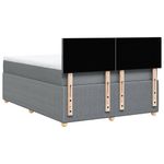 Casa si Gradina - Mobilier - Paturi si accesorii - Paturi - Pat continental cu saltea, gri deschis, 160x200 cm, textil - Infinity.ro