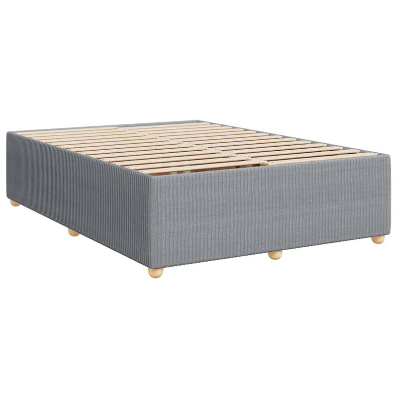Casa si Gradina - Mobilier - Paturi si accesorii - Paturi - Pat continental cu saltea, gri deschis, 160x200 cm, textil - Infinity.ro