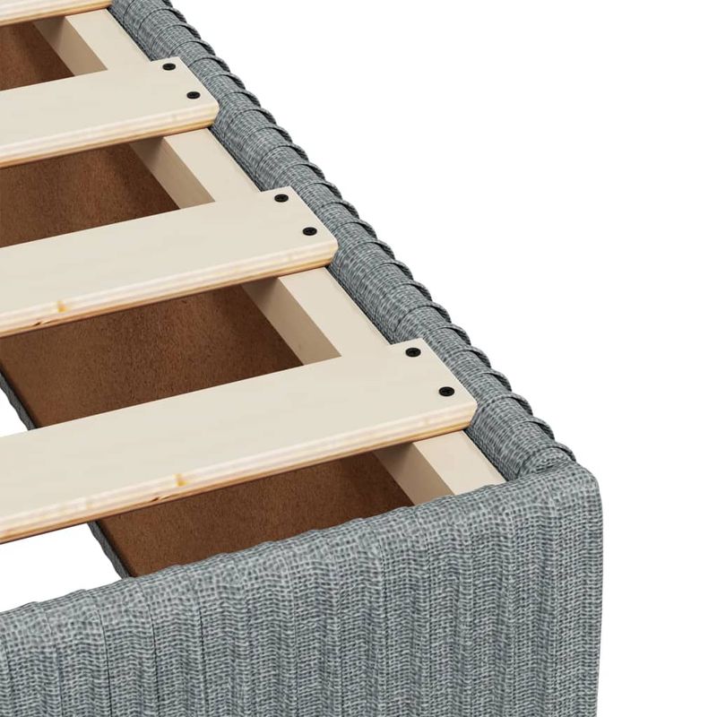 Casa si Gradina - Mobilier - Paturi si accesorii - Paturi - Pat continental, gri deschis, 140x200 cm, material textil - Infinity.ro