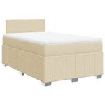 Casa si Gradina - Mobilier - Paturi si accesorii - Paturi - Pat box spring cu saltea, crem, 120x200 cm, textil - Infinity.ro
