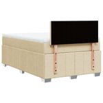 Casa si Gradina - Mobilier - Paturi si accesorii - Paturi - Pat box spring cu saltea, crem, 120x200 cm, textil - Infinity.ro
