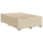 Casa si Gradina - Mobilier - Paturi si accesorii - Paturi - Pat box spring cu saltea, crem, 120x200 cm, textil - Infinity.ro