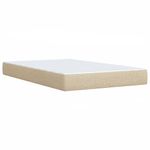 Casa si Gradina - Mobilier - Paturi si accesorii - Paturi - Pat box spring cu saltea, crem, 120x200 cm, textil - Infinity.ro