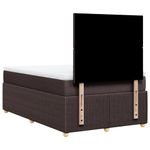 Casa si Gradina - Mobilier - Paturi si accesorii - Paturi - Pat box spring cu saltea, maro inchis, 120x190 cm, textil - Infinity.ro