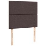 Casa si Gradina - Mobilier - Paturi si accesorii - Paturi - Pat box spring cu saltea, maro inchis, 120x190 cm, textil - Infinity.ro