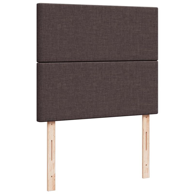 Casa si Gradina - Mobilier - Paturi si accesorii - Paturi - Pat box spring cu saltea, maro inchis, 120x190 cm, textil - Infinity.ro