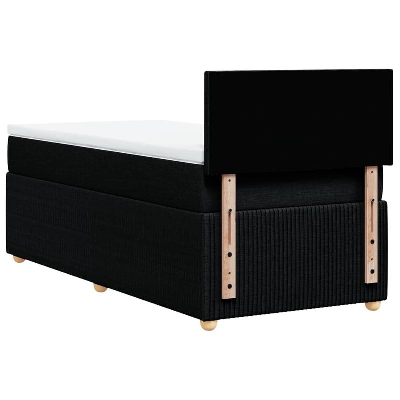 Casa si Gradina - Mobilier - Paturi si accesorii - Paturi - Pat box spring cu saltea, negru, 80x200 cm, textil - Infinity.ro