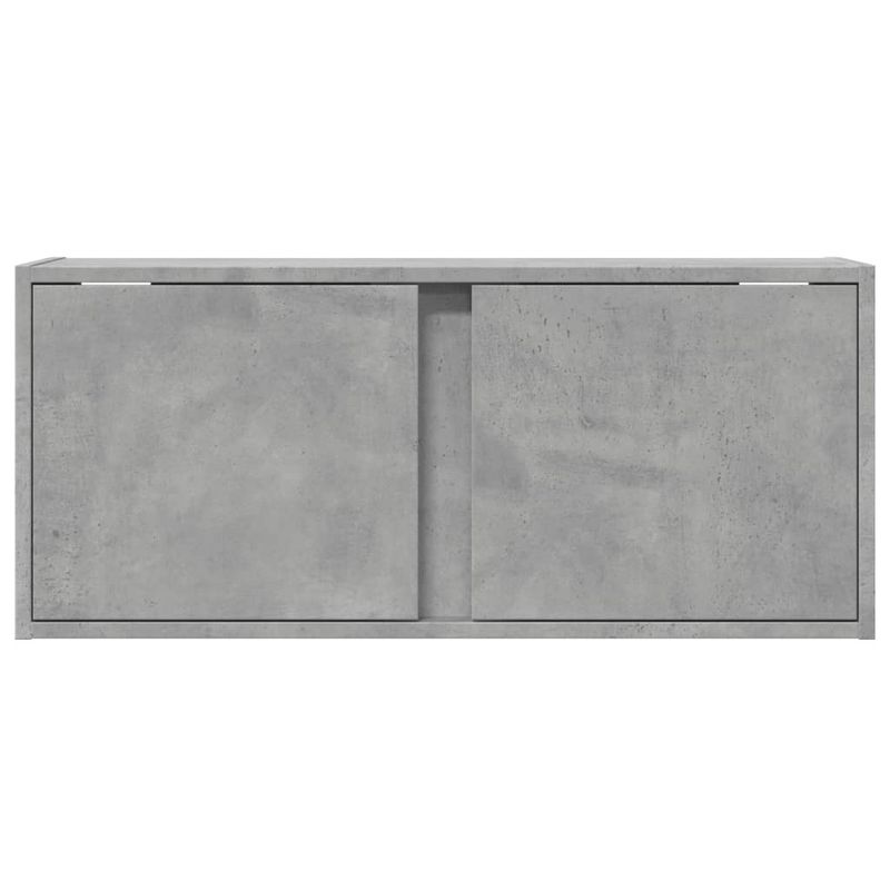 Casa si Gradina - Mobilier - Comode si corpuri - Comode - Comoda TV de perete cu lumini LED, gri beton, 80x31x35 cm - Infinity.ro