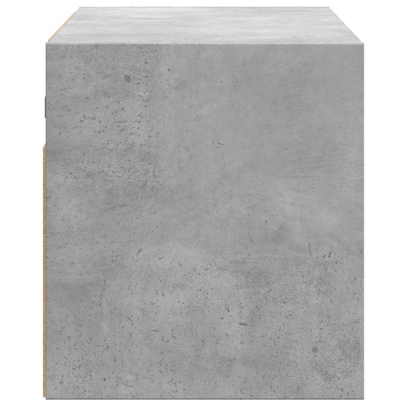 Casa si Gradina - Mobilier - Comode si corpuri - Comode - Comoda TV de perete cu lumini LED, gri beton, 80x31x35 cm - Infinity.ro