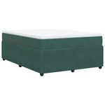 Casa si Gradina - Mobilier - Paturi si accesorii - Paturi - Pat box spring cu saltea, verde inchis, 140x190 cm, catifea - Infinity.ro