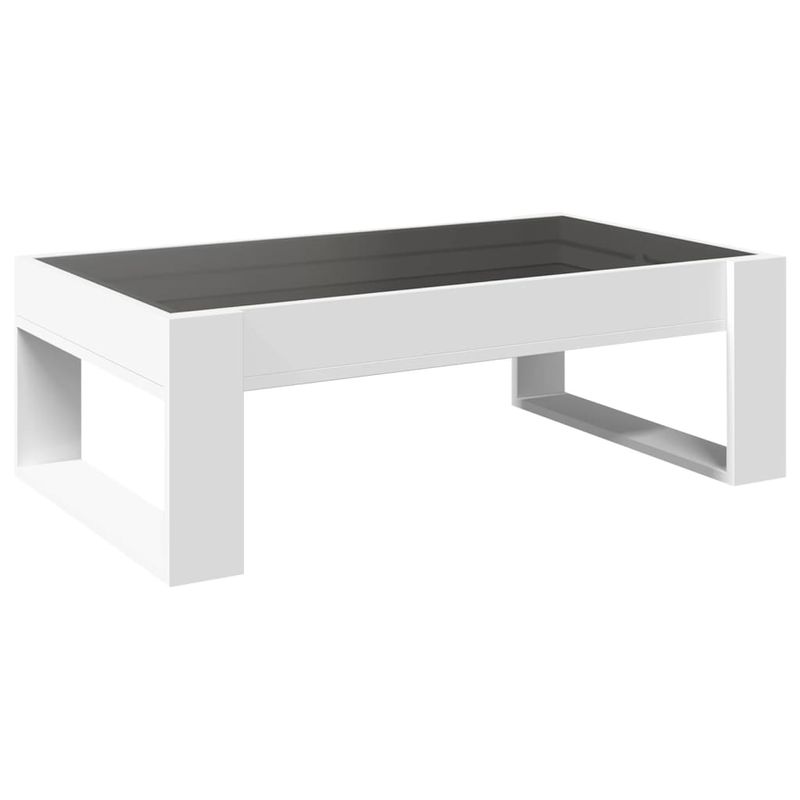 Casa si Gradina - Mobilier - Mese si birouri - Masute de cafea - Masuta de cafea cu LED infinity, alb, 90x53x30 cm - Infinity.ro