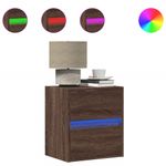 Casa si Gradina - Mobilier - Comode si corpuri - Comode - Comoda TV de perete cu lumini LED, stejar maro, 41x31x45 cm - Infinity.ro