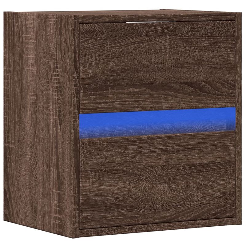 Casa si Gradina - Mobilier - Comode si corpuri - Comode - Comoda TV de perete cu lumini LED, stejar maro, 41x31x45 cm - Infinity.ro