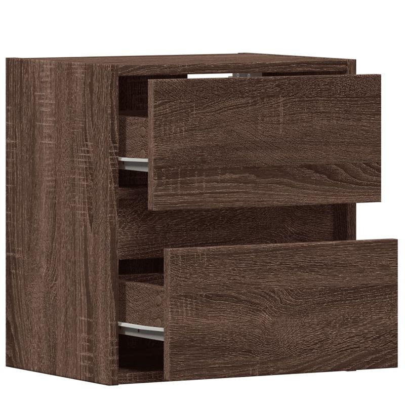 Casa si Gradina - Mobilier - Comode si corpuri - Comode - Comoda TV de perete cu lumini LED, stejar maro, 41x31x45 cm - Infinity.ro