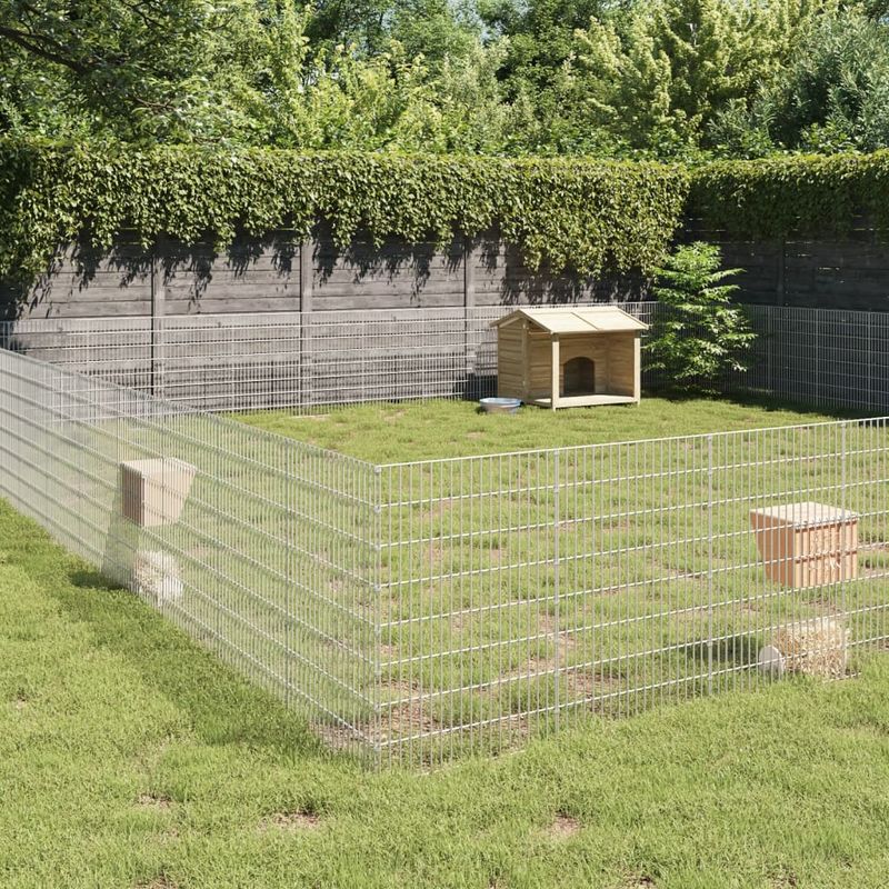 Petshop - Accesorii petshop - Culcusuri si custi - Custi interior si exterior - Adapost pentru animale cu 48 panouri, 54x80 cm, fier galvanizat - Infinity.ro