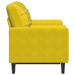 Casa si Gradina - Mobilier - Canapele si coltare - Canapele - Canapea cu 2 locuri cu pernute, galben, 120 cm, catifea - Infinity.ro