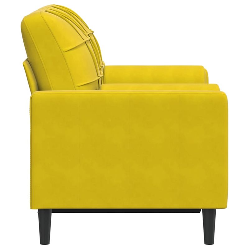 Casa si Gradina - Mobilier - Canapele si coltare - Canapele - Canapea cu 2 locuri cu pernute, galben, 120 cm, catifea - Infinity.ro