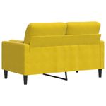 Casa si Gradina - Mobilier - Canapele si coltare - Canapele - Canapea cu 2 locuri cu pernute, galben, 120 cm, catifea - Infinity.ro