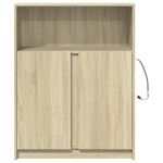 Casa si Gradina - Mobilier - Comode si corpuri - Comode - Dulap cu LED, stejar sonoma, 77x34x100 cm, lemn prelucrat - Infinity.ro