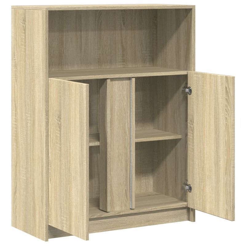 Casa si Gradina - Mobilier - Comode si corpuri - Comode - Dulap cu LED, stejar sonoma, 77x34x100 cm, lemn prelucrat - Infinity.ro