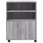Casa si Gradina - Mobilier - Dulapuri si sifoniere - Dulapuri - Dulap cu roti, gri sonoma, 60x48x81 cm, lemn compozit - Infinity.ro