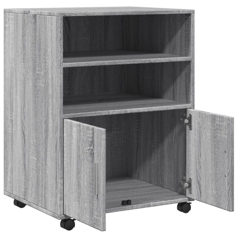 Casa si Gradina - Mobilier - Dulapuri si sifoniere - Dulapuri - Dulap cu roti, gri sonoma, 60x48x81 cm, lemn compozit - Infinity.ro