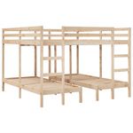 Casa si Gradina - Mobilier - Paturi si accesorii - Paturi - Pat supraetajat triplu, 200x200/80x200 cm lemn pin - Infinity.ro