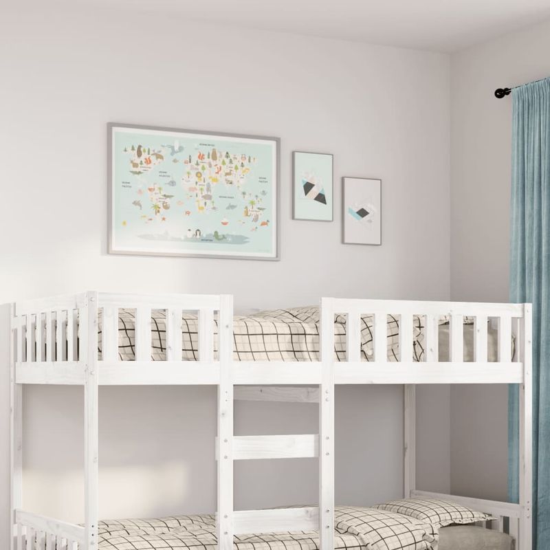 Casa si Gradina - Mobilier - Paturi si accesorii - Paturi - Pat pentru copii fara saltea, alb, 90x190 cm, lemn masiv de pin - Infinity.ro