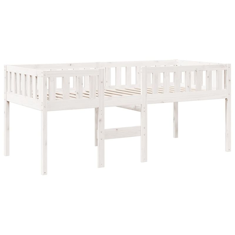 Casa si Gradina - Mobilier - Paturi si accesorii - Paturi - Pat pentru copii fara saltea, alb, 90x190 cm, lemn masiv de pin - Infinity.ro