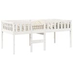 Casa si Gradina - Mobilier - Paturi si accesorii - Paturi - Pat pentru copii fara saltea, alb, 90x190 cm, lemn masiv de pin - Infinity.ro