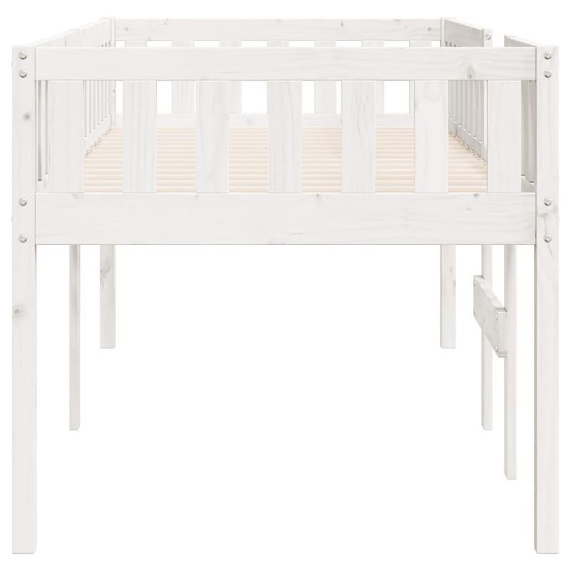 Casa si Gradina - Mobilier - Paturi si accesorii - Paturi - Pat pentru copii fara saltea, alb, 90x190 cm, lemn masiv de pin - Infinity.ro