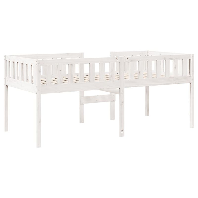 Casa si Gradina - Mobilier - Paturi si accesorii - Paturi - Pat pentru copii fara saltea, alb, 90x190 cm, lemn masiv de pin - Infinity.ro