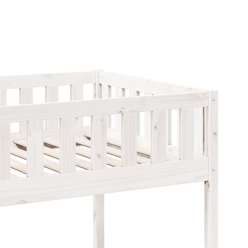 Casa si Gradina - Mobilier - Paturi si accesorii - Paturi - Pat pentru copii fara saltea, alb, 90x190 cm, lemn masiv de pin - Infinity.ro