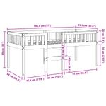 Casa si Gradina - Mobilier - Paturi si accesorii - Paturi - Pat pentru copii fara saltea, alb, 90x190 cm, lemn masiv de pin - Infinity.ro