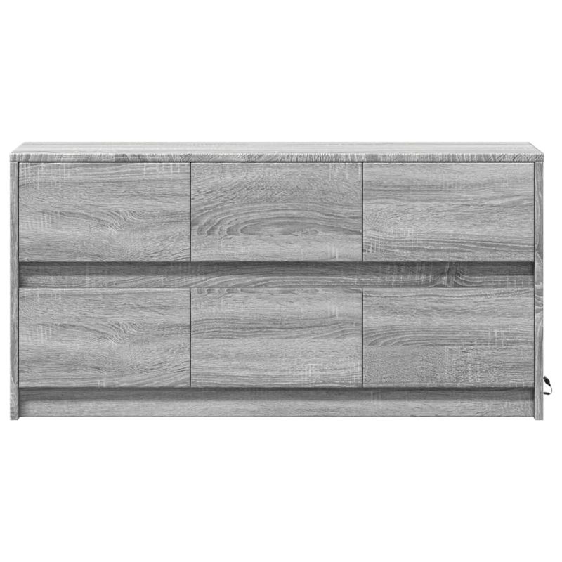 Casa si Gradina - Mobilier - Comode si corpuri - Comode - Dulap TV cu LED, gri sonoma, 100x34x50 cm, lemn prelucrat - Infinity.ro