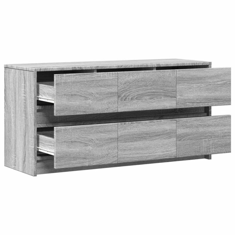 Casa si Gradina - Mobilier - Comode si corpuri - Comode - Dulap TV cu LED, gri sonoma, 100x34x50 cm, lemn prelucrat - Infinity.ro