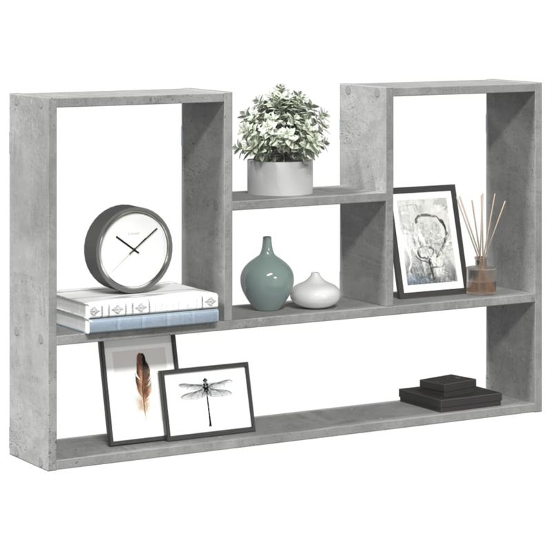Casa si Gradina - Mobilier - Biblioteci si rafturi - Rafturi - Raft de perete, gri beton, 99x15x60 cm, lemn prelucrat - Infinity.ro