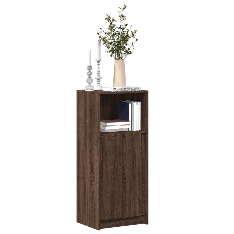 Casa si Gradina - Mobilier - Comode si corpuri - Comode - Dulap cu LED, stejar maro, 42,5x34x100 cm, lemn prelucrat - Infinity.ro